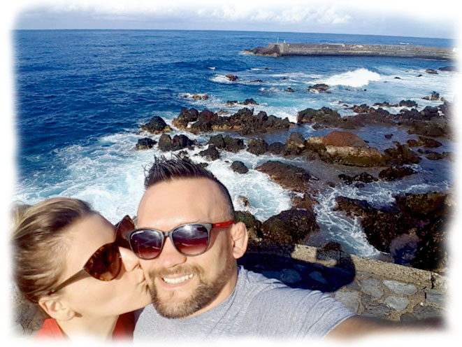 Adam and Klaudia on the beach